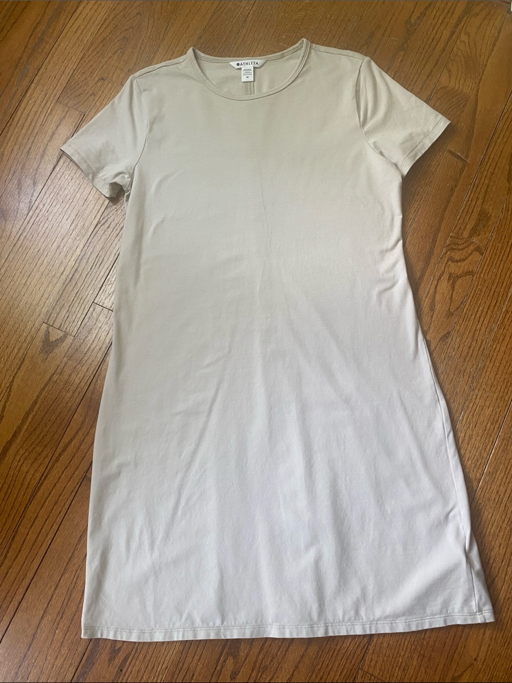 ATHLETA, Essential Tee Dress Light Taupe, Sz M